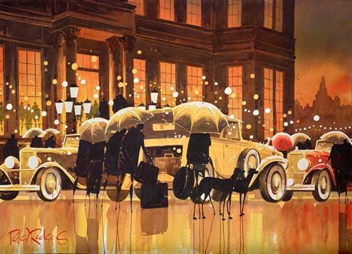 Guests Arrival by Peter J Rodgers - Original Painting on Paper
